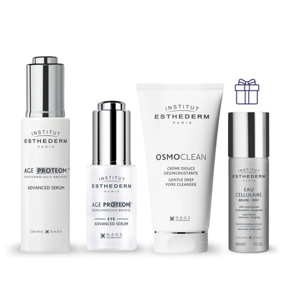 Coffret -routine-longevite-age-proteom-esthderm paris, esthetique amelie laforme trois-rivieres