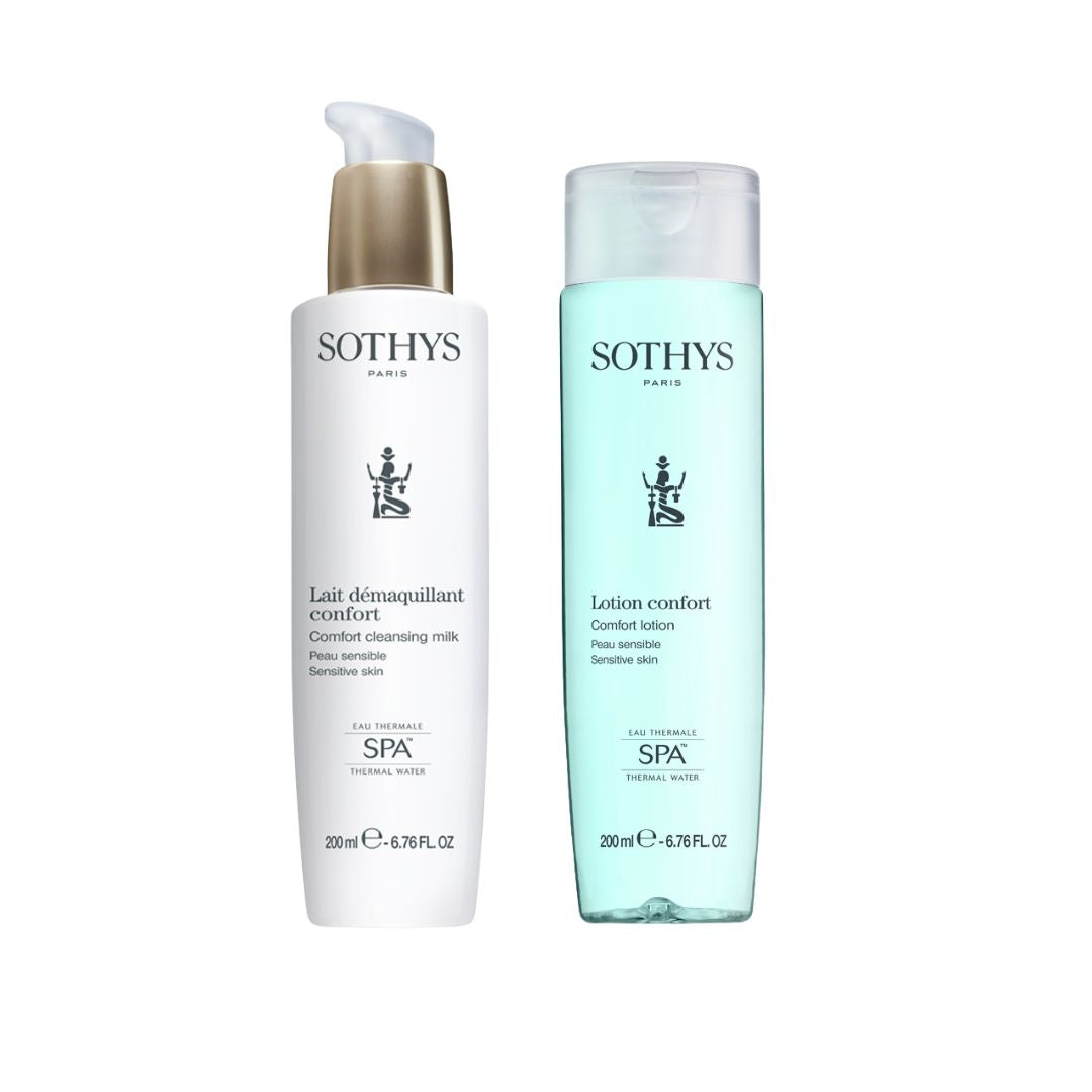 Duo lait démaquillant et lotion confort pour peaux sensibles