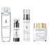 Routine anti-rides pour hydratation avec eau micellaire, crème contour des yeux, sérum hydratant, et crème pour les rides.